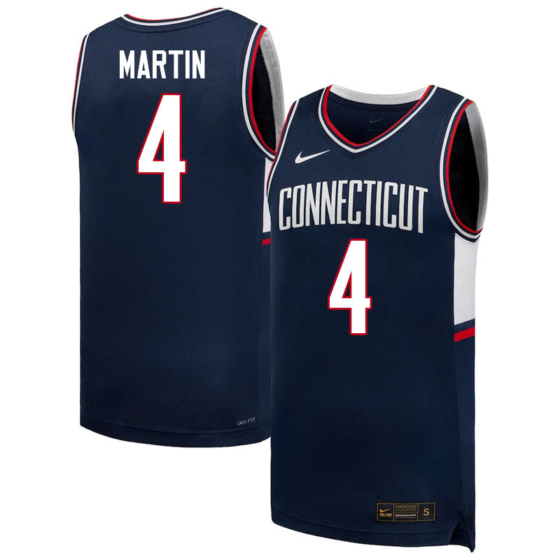 Uconn Huskies #4 Tyrese Martin College Basketball Jerseys,Uniforms-Retro Navy